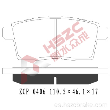 Padera de freno de cerámica FMSI D1259 para Mazda